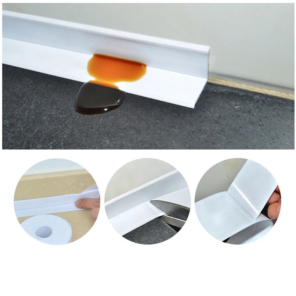 Bathroom Kitchen Waterproof Sealing Tape Strips PVC Self Adhesive